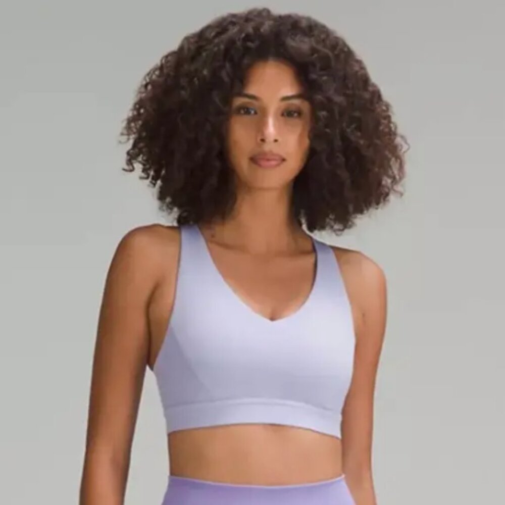 lululemon athletica Light Lavender V-Neck Sports Bra